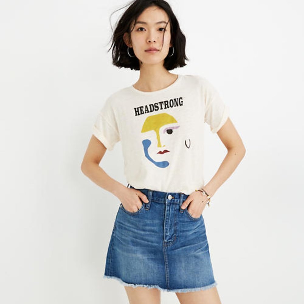 Madewell Rigid Denim A-Line Mini Skirt